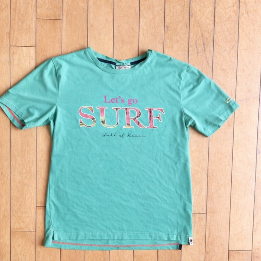 Scotch & Soda Let’s Go Surf Hawaii Graphic T-Shirt Size Medium